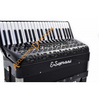 E. Soprani 4 voice 120 bass black piano accordion, MIDI options available